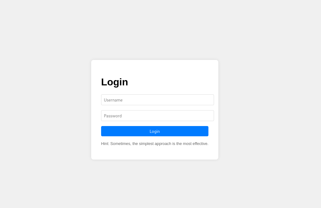 Simple login form